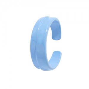 Colorful Design Hip-hop Young Girl Fashion Open Ring - Teal