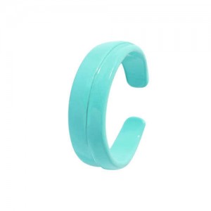 Colorful Design Hip-hop Young Girl Fashion Open Ring - Light Blue