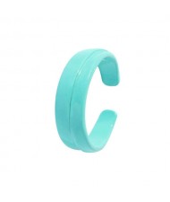 Colorful Design Hip-hop Young Girl Fashion Open Ring - Light Blue