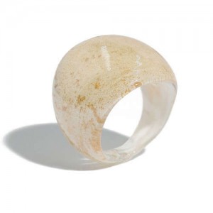 Popular Candy Color Bold Fashion Women Costume Ring - White