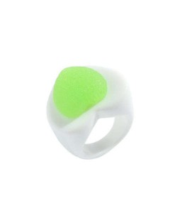 Heart Shape Cute Design Women Resin Ring - Green