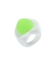 Heart Shape Cute Design Women Resin Ring - Green