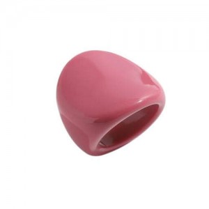 Western Fashion Bold Style Women Resin Costume Ring - Rose