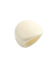 Western Fashion Bold Style Women Resin Costume Ring - White