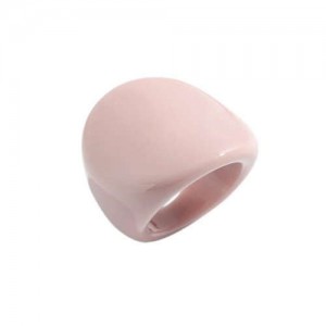Western Fashion Bold Style Women Resin Costume Ring - Pink