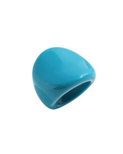 Western Fashion Bold Style Women Resin Costume Ring - Blue