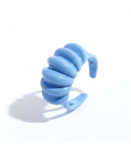 Wave Pattern Design U.S. High Fashion Women Open Ring - Light Blue