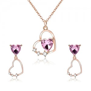 Elegant Butterfly Design Hollow Fashion Women Costume Jewelry Set