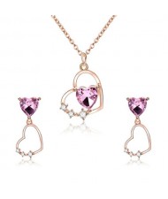 Elegant Butterfly Design Hollow Fashion Women Costume Jewelry Set