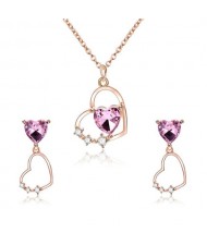 Elegant Butterfly Design Hollow Fashion Women Costume Jewelry Set