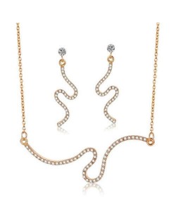 Snake Inspired Design High Fashion Shining Women Jewelry Set