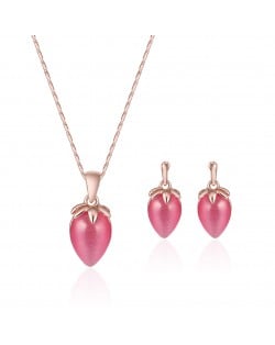 Gem Inlaid Wedding/ Banquet Fashion Women Alloy Jewelry Set