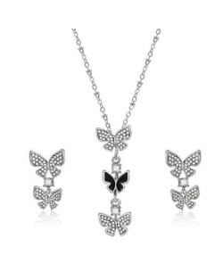 Korean Fashion Butterflies Combo Design Women Alloy Jewelry Set