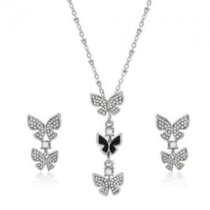 Korean Fashion Butterflies Combo Design Women Alloy Jewelry Set
