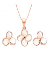 Seashell Flower Design Korean Fashion Women Costume Jewelry Set