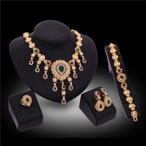 Colorful Butterflies Design Creative Fashion 4pcs Women Costume Jewelry Set