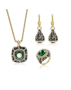 Jeweled Fashion 3pcs U.S. Style Vintage Women Costume Jewelry Set
