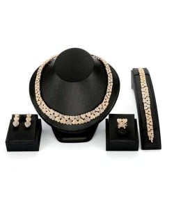 Hearts Combo Design Lovely Fashion 4pcs Women Alloy Costume Jewelry Set