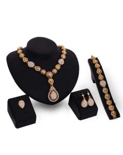 Western Bold Fashion 4pcs Party Style Women Costume Jewelry Set