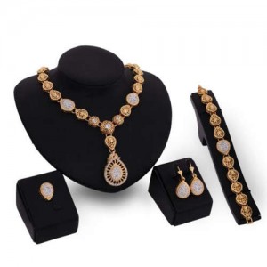 Western Bold Fashion 4pcs Party Style Women Costume Jewelry Set