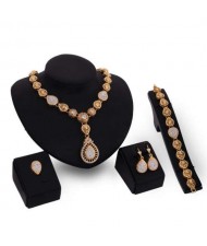 Western Bold Fashion 4pcs Party Style Women Costume Jewelry Set