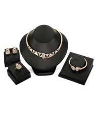 Hollow Artistic Design Rhinestone European Fashion Women Costume Jewelry Set