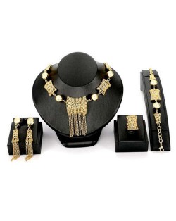 Western High Fashion Bold Tassel Design Alloy Women Wholesale Jewelry Set