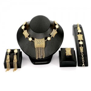 Western High Fashion Bold Tassel Design Alloy Women Wholesale Jewelry Set