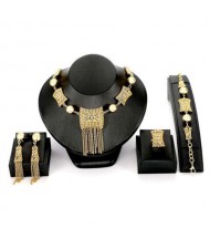 Western High Fashion Bold Tassel Design Alloy Women Wholesale Jewelry Set