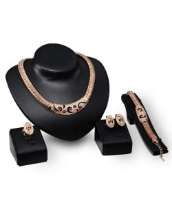 Hoops and Chains Combo Design European High Fashion Women Wholesale Jewelry Set