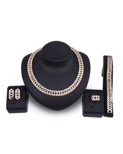 Luxrious Design Rhinestone Inlaid U.S. Wholesale Fashion Jewelry Set