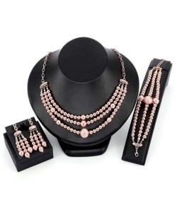 European Alloy Beads Tassel Design Women Wholesale Fashion Jewelry Set
