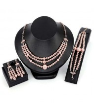 European Alloy Beads Tassel Design Women Wholesale Fashion Jewelry Set