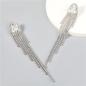 Korean Fashion Butterfly Design Long Tassel Chains Wholesale Earrings