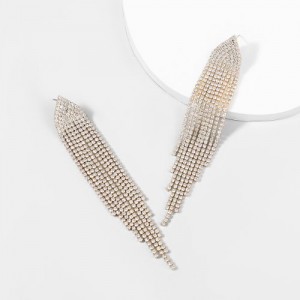 Diamond Shape Rhinestone Chandelier Fashion Wholesale Earrings