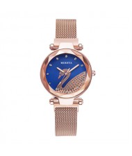 Unique Starry Night Design Index Golden Fashion Women Wholesale Wrist Watch - Star