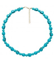 Artificial Turquoise Skull Design Wholesale Fashion Jewelry Costume Necklace
