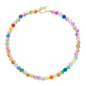 Multicolor Beads High Fashion Wholesale Jewelry Women Costume Necklace