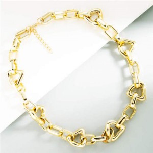 Wholesale Jewelry Triangles Element Design Western Fashion Necklace - Golden
