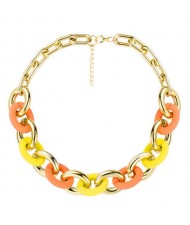 Yellowish Style Chain Design Wholesale Jewelry Hip-hop Costume Necklace