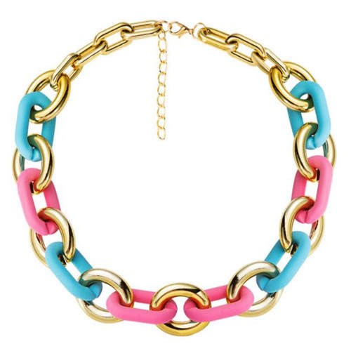Wholesale Jewelry Pink and Blue Chain Mix High Fashion Alloy Costume ...