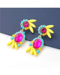 Cute Floral Design Resin Fashion Women Wholesale - Rose