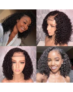 Lace Frontal Wigs Natural Color Curly Short Hair U.S. High Fashion Synthetic Wholesale Wig