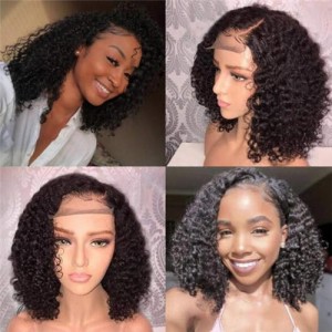 Lace Frontal Wigs Natural Color Curly Short Hair U.S. High Fashion Synthetic Wholesale Wig