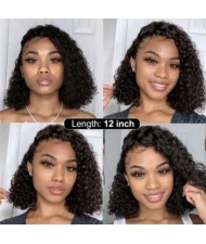 African Curly Fashion Black Color Medium Length Synthetic Hair Women Wholesale Wig