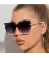 U.S. High Fashion Semi-frame Rivet Decorated Design Women Wholesale Sunglasses - Pink