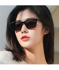 Classic Gentle Simple Design Square Slim Frame Outdoor Fashion Wholesale Sunglasses - Black