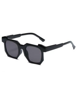 Personalized Design Irregular Thick Frame Cool Fashion Wholesale Sunglasses - Black