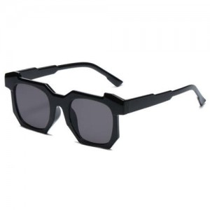 Personalized Design Irregular Thick Frame Cool Fashion Wholesale Sunglasses - Black
