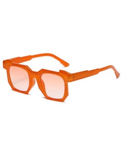 Personalized Design Irregular Thick Frame Cool Fashion Wholesale Sunglasses - Orange